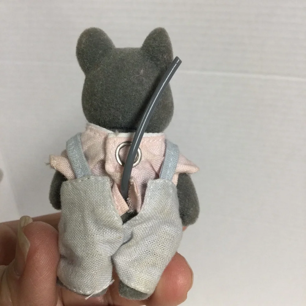 Sylvanian Families Calico Critters Vintage Thistlethorn Grey Mouse Dad & Mom